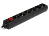 Surge Protector   6 Sockets,  3.0m,  Sven Optima, BLACK, Retail color box, flame-retardant 