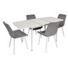 купить Комплект стол и стулья Evelin di Costacurta стол DT-532R Wh + 4 стула YTC-055Wh Blu-13 (Light grey) в Кишинёве 