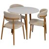 купить Комплект стол и стулья Evelin di Costacurta стол DT 404-1Wo + 3 стула QT-284Wo Light beige в Кишинёве 