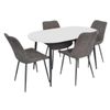 купить Комплект стол и стулья Evelin di Costacurta стол DT-533R B + 4 стула YTC-055B UF885-15 (Dark grey) в Кишинёве 