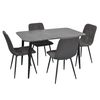 cumpără Set masă și scaune Evelin di Costacurta стол DT-405-6B + 4 стула YTC-080B Dark grey în Chișinău 