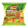 Ananas confiat, cubuțete, colorat, 90g