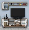 купить Стенка Trendy Ayla, Nuc, Alb 160x56x35cm в Кишинёве 