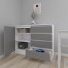 купить Комод Smartex (16067) Т2 80cm Alb+Grafit в Кишинёве 