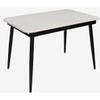 купить Стол Evelin di Costacurta DT-531R B, 112(152)x72x76см, Каркас/Опоры: Металл Черный (раздвижной), белый мат в Кишинёве 