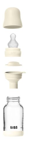 купить Поильник BIBS 50191216 Biberon din sticla anticolici Ivory cu tetina din silicon 0+ luni, 120ml в Кишинёве 
