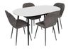 купить Комплект стол и стулья Evelin di Costacurta стол DT-533R B + 4 стула YTC-064B UF885-15 (Dark grey) в Кишинёве 