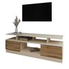 купить Тумба напольная для TV Smartex (16507) Т9 120cm TV Ivory+Stejar Inchis в Кишинёве 