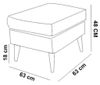 купить Пуф Trendy Tuffet, Sofia Puf-Albastru inchis, 63x48x63cm (GTR007632) в Кишинёве 
