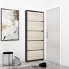 купить Полка для обуви Mobildor-Lux Leo Slim 70x16x203H cm Anthracite/Sonoma в Кишинёве 