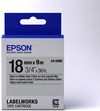 Tape Cartridge EPSON LK-5SBE; 18mm/9m Matte, Black/Silver, C53S655013 