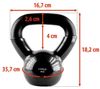купить Гантель HMS 13624 Gantera 6kg Kettlebell KNV (17-64-061) в Кишинёве 