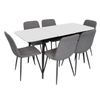 купить Комплект стол и стулья Evelin di Costacurta стол DT-531R B + 6 стульев YTC-078B Bjorn-13 (Grey) в Кишинёве 