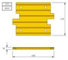 cumpără Organizarea traficului Uniplast 16551 Denivelare artificiala pentru reducerea vitezei 470x490x50 (galben) C250 în Chișinău 