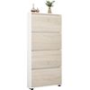 купить Полка для обуви Mobildor-Lux Leo Slim 100x16x164H cm White/Sonoma в Кишинёве 
