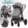 cumpără Сărucior pentru copii Coccolle Melora Moonlit Grey, 3in1 cu landou transformabil în Chișinău 