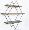 купить Полка декоративная Trendy WR007 din lemn 60x60x14cm (GTR006604) в Кишинёве 