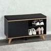 cumpără Raft pentru încălțăminte Kesper 15943 Dulap pantofi negru PAL 77x30x48cm în Chișinău 