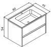 cumpără Dulap pentru lavoar Orka Duden 80 Teak în Chișinău 