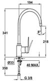 купить Смеситель кухонный Teka IN 995 chrome в Кишинёве 