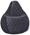 cumpără Fotoliu BeanBag BeanBag BM6147, Кресло Груша из велюра Maserrati "Romb", XL, чёрный în Chișinău 