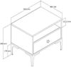 cumpără Noptieră Trendy Lizbon-533, Nuc, Crem 56x50x40cm (GTR001520) în Chișinău 