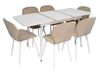 купить Комплект стол и стулья Evelin di Costacurta стол DT-531R Wh + 6 стульев YTC-064Wh UF910-01 (Light beige) в Кишинёве 
