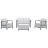 купить Садовая мебель Keter 57960 Set mobilier 4 unitati: masa, 2 fotoli, canapea, gri/gri inchis в Кишинёве 