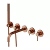 cumpără Baterie pentru cadă Omnires Baterie Y (Cada incastrata, pipa 22cm) Brushed Copper Y1237-1CPB în Chișinău 