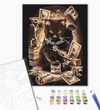 cumpără Tablou pe numere BrushMe BS8911 40х50 сm (în cutie) Pisica care aduce bani în Chișinău 