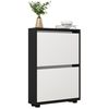 cumpără Raft pentru încălțăminte Mobildor-Lux Leo Slim 90x16x86H cm Anthracite/White în Chișinău 