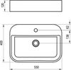 купить Раковина Ravak Ceramic Slim Shelf 550 R 55x40x12cm White XJX01155005 в Кишинёве 
