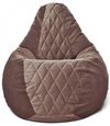 купить Кресло-мешок BeanBag BM6140, Кресло Груша из велюра Maserrati "Romb", XL, коричневый в Кишинёве 