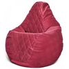 купить Кресло-мешок BeanBag BM6136, Кресло Груша из велюра Maserrati "Romb", XL, бордовый в Кишинёве 