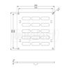 купить Решетка вентиляционная металлическая квадратная 200 x 200 мм регулируемая MR2020R  EUROPLAST в Кишинёве 
