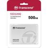 2.5" SATA SSD  500GB   Transcend "SSD220Q" [R/W:550/500MB/s, 57K/59K IOPS, SM2259XT, 3D-NAND QLC] 