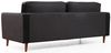 cumpără Canapea Trendy Roma Negru, 90x70x215cm (3 locuri) în Chișinău 