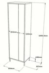 купить Шкаф-пенал Trendy DY1-W 50x165x35cm, multifunctionala (GTR006713) в Кишинёве 