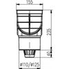 купить Аксессуар для дома Hydro S 0111729 NEGRU, DN 110, A15 Colector pluvial cu ieșire verticală в Кишинёве 