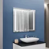 cumpără Oglindă baie Bayro Sirius 1000x800 LED 3C touch c подогревом, часами и термометром în Chișinău 