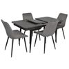 cumpără Set masă și scaune Evelin di Costacurta стол DT-431-3R B + 4 стула YTC-064B Dark grey în Chișinău 