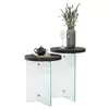 cumpără Măsuţă cafea Trendy Serenity 2, Antracit, Transparent, set în Chișinău 