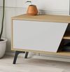 cumpără Comodă TV Trendy Fiona, Stejar, Alb 180x48x35cm în Chișinău 