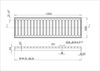 купить Решетка канализационная чугунная без рамы 300x1000x55 мм EN124 C250 в Кишинёве 