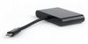Adapter 3-in-1 Type-C to VGA/USB3.0/Type-C sockets, cable 0.15m, Cablexpert A-CM-VGA3in1-01 