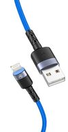 cumpără Cablu telefon mobil Tellur TLL155364 Cable USB - Lightning, cu LED, 3A, 1.2m, Blue în Chișinău 