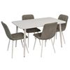 купить Комплект стол и стулья Evelin di Costacurta стол DT-405-4Wh + 4 стула YTC-080Wh Grey в Кишинёве 