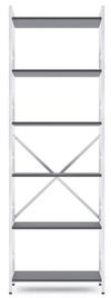 cumpără Raft de birou Nex Home Raft metalic Loft 1800x600x240mm, 6 polite PAL, White/ Anthracite în Chișinău 