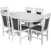 купить Комплект стол и стулья Evelin di Costacurta стол HV-33V White + 6 стульев Deepa R White/Grey в Кишинёве 