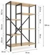 cumpără Raft de depozitare Nex Home Raft metalic Loft Cascade 1090x700x300mm, 5 nivele, PAL, Antracite/Oak Artisan în Chișinău 